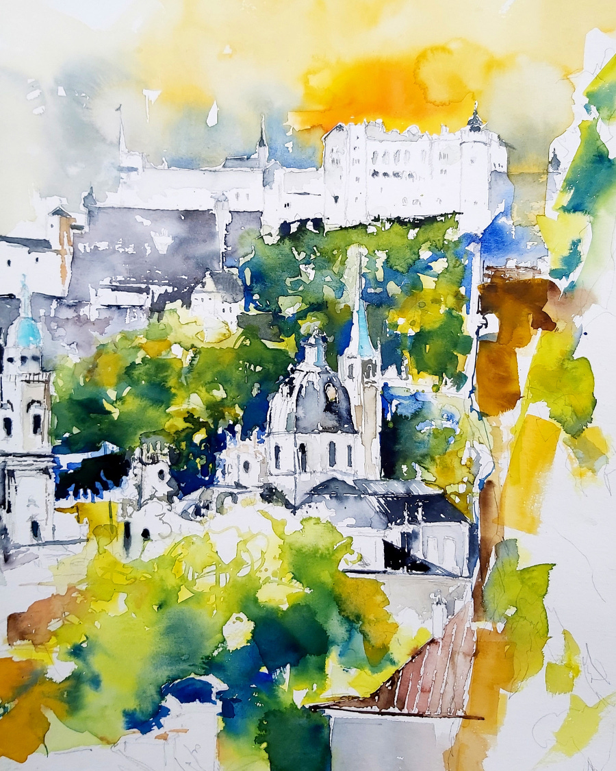 #moderart #festspielsommer #salzburg festival #kunst #artbvberchtoldvilla #aquarell #watercolour